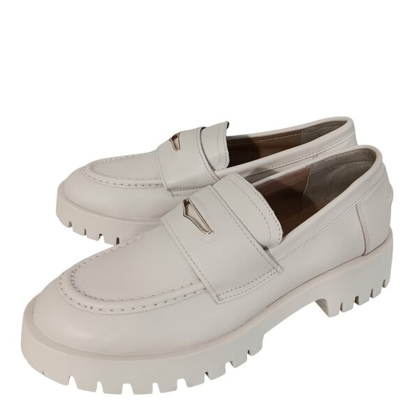 NEW Steve Madden Womens Lawrence Slip On Leather‎ Loafers Chunky Heel Size 11M - Picture 1 of 7